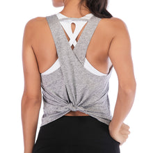 Load image into Gallery viewer, Seamless Yoga Shirts Sleeveless Backless Gym Tops
