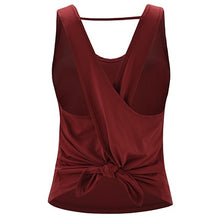 Load image into Gallery viewer, Seamless Yoga Shirts Sleeveless Backless Gym Tops
