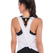 Load image into Gallery viewer, Seamless Yoga Shirts Sleeveless Backless Gym Tops
