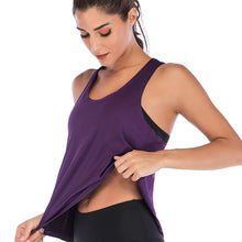 Load image into Gallery viewer, Seamless Yoga Shirts Sleeveless Backless Gym Tops
