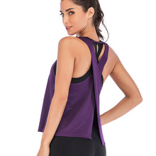 Load image into Gallery viewer, Seamless Yoga Shirts Sleeveless Backless Gym Tops
