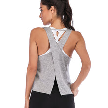 Load image into Gallery viewer, Seamless Yoga Shirts Sleeveless Backless Gym Tops
