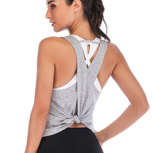 Load image into Gallery viewer, Seamless Yoga Shirts Sleeveless Backless Gym Tops
