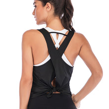 Load image into Gallery viewer, Seamless Yoga Shirts Sleeveless Backless Gym Tops
